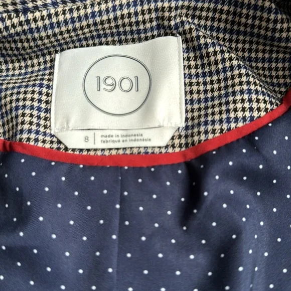 1901 Men's Checkered Blazer - Black and White